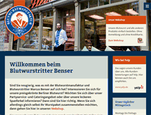 Tablet Screenshot of blutwurstmanufaktur.de